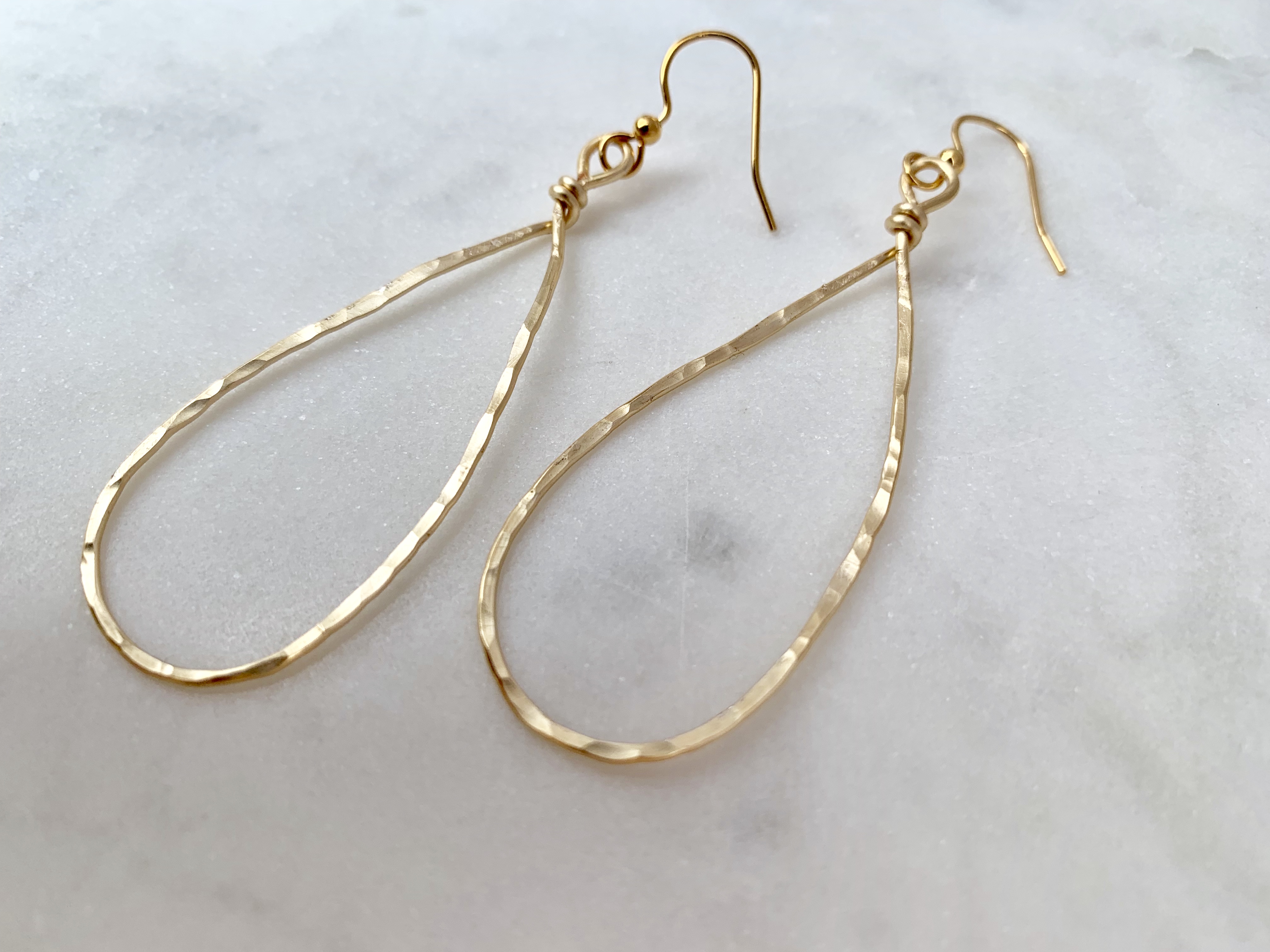 Hammered on sale teardrop earrings