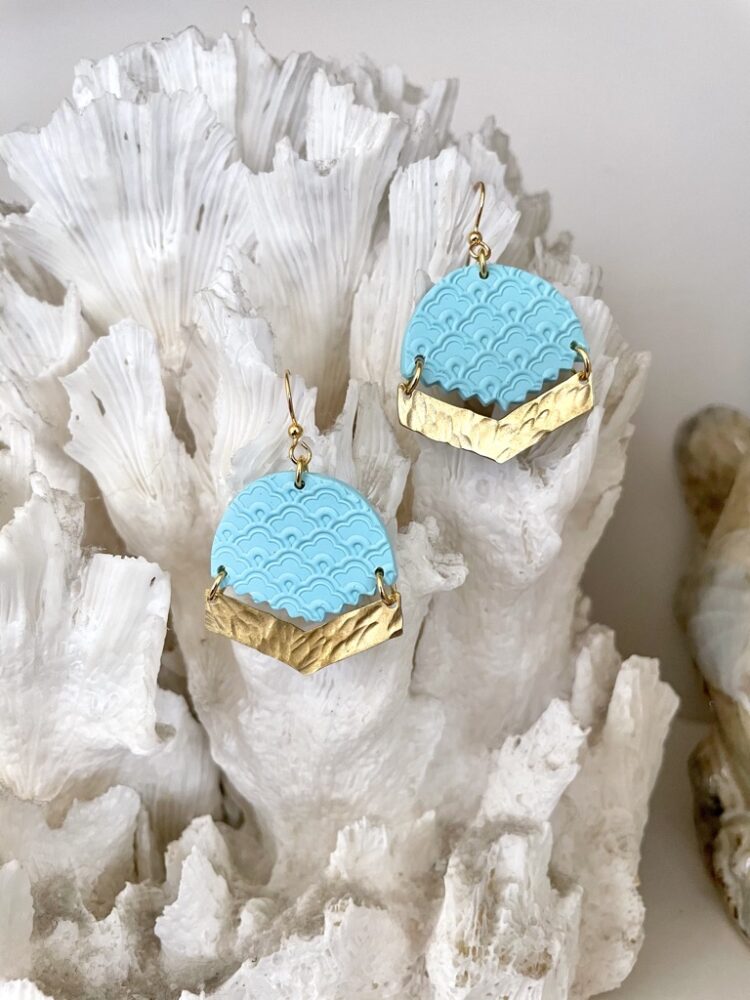 Pastel Blue Beachy Earrings