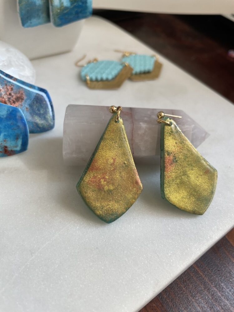 Beachy Handmade Turquoise Earrings