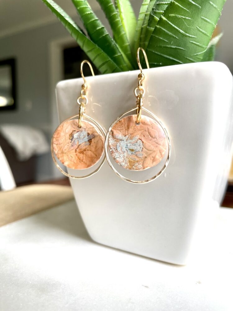 Handmade Summer Floral Clay Dangle Earrings