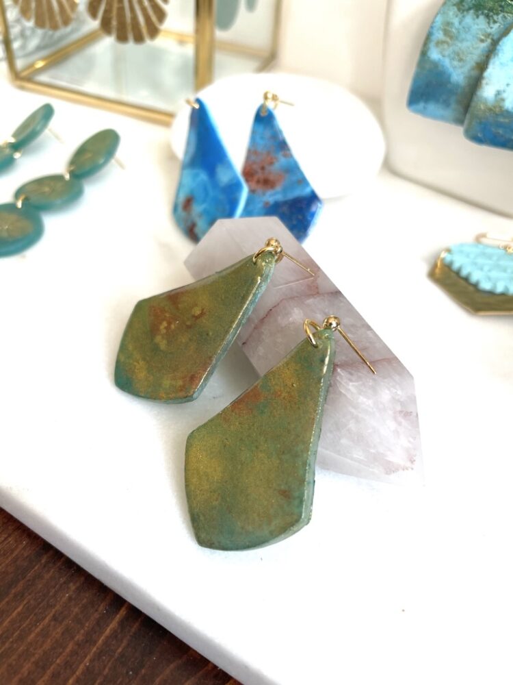 Beachy Handmade Turquoise Earrings