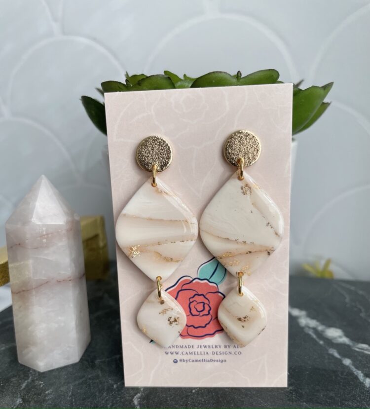 Quartz Teardrop Earrings