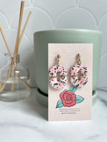 Mosaic and Floral Earrings