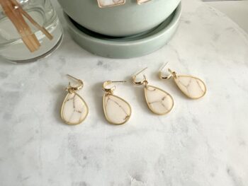White Quartz Earrings