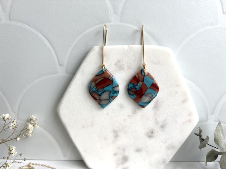 Copper Turquoise Earrings