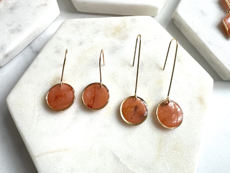Copper Terracotta Clay Threader Earrings