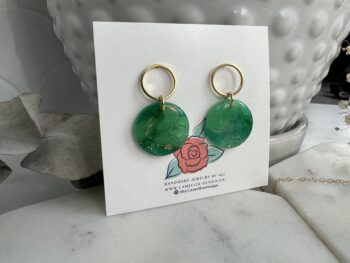 Emerald Mini Hoop Earrings