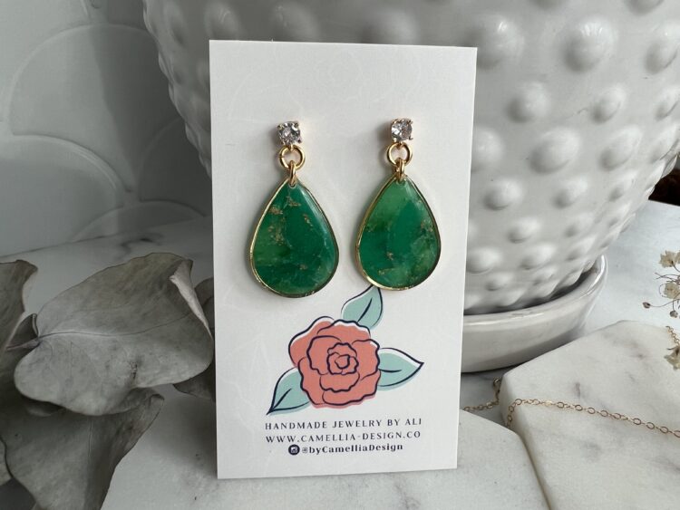 Emerald Teardrop Earrings