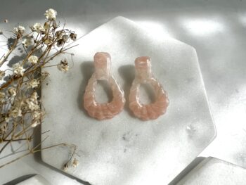 Rose Quartz Statement earrings
